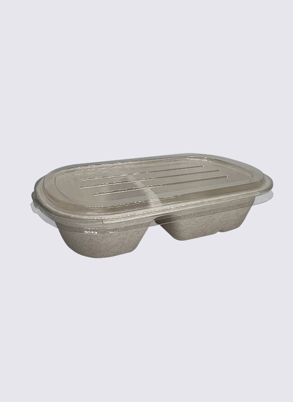 Coimeádán Bia Siúcra Bagasse 2-div 850ml le clúdach PET